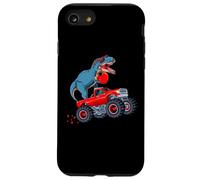Cute Funny Dinosaur T-Rex Dino Monster Truck Hearts Carcasa para iPhone SE (2020) / 7 / 8