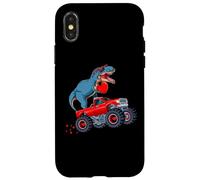 Cute Funny Dinosaur T-Rex Dino Monster Truck Hearts Carcasa para iPhone X/XS