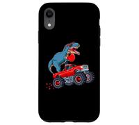 Cute Funny Dinosaur T-Rex Dino Monster Truck Hearts Carcasa para iPhone XR