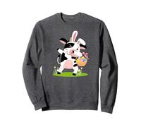 Cute Funny Eggs & Bunny Ears Dabbing Easter Cow Lover Sudadera