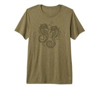 Cute Funny Girls Womens Kids Mandala Seahorse Lover Camiseta Premium
