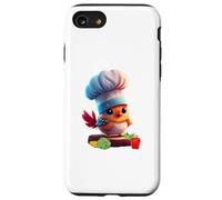 Cute Funny Restaurant Chef Bird Yes Chef Carcasa para iPhone SE (2020) / 7/8