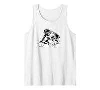 Cute Funny Retro Vintage Logo Happy English Bulldog Lover Camiseta sin Mangas