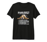 Cute Funny Sleep Nap Rules Basset Hound Lover Camiseta Premium