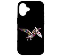 Cute Funny Sugar Skull Flying Pterodactyl Pterosaur Lover Carcasa para iPhone 16