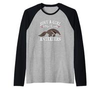 Cute Funny Womens Kids Girl Who Loves Anteater Lover Camiseta Manga Raglan