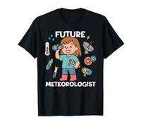 Cute Future Meteorologist Kids Girl Junior Weather Scientist Camiseta