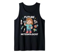 Cute Future Meteorologist Kids Girl Junior Weather Scientist Camiseta sin Mangas
