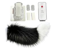 Cute Fuzzy Moving Tail, Rechargeable Cute Remote Control Decoration | Car Exterior Decoration for Rv Suv Travel Motorcycle Home Trip Holiday Birthday Party Vehicles Realistic Touch to Your Vehicl