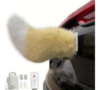 Cute Fuzzy Tail Car Decoration Remote Control Car,Remote Control Electric Car-Tail,Car-Furry-Tail,Rechargeable Auto Trunk Charm,Cute Fuzzy Tail-Car-Decoration,for Cars Exterior(B)