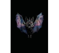 Cute Galaxy Bat of the Universe Grid Notebook - A4 0.5cm (0.196 inch) Diced Paper, 120 Pages: Hand-Drawn Cosmic Graph Paper journal for macabre Lovers, Dreamers, and Creatives