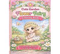 Cute Garden Flower Fairy Coloring Book: Easy & Adorable Designs for Kids Ages 3-6