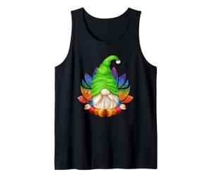 Cute Garden GNOME with Lotus Flower For Mom & Yoga Teacher Camiseta sin Mangas