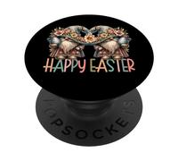 Cute Garden Gnomes with Easter Eggs For Teacher Happy Easter PopSockets PopGrip Adhesivo