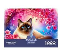 Cute Gato Puzzle De 1000 Piezas Puzzle Arte Juguete EduGatoivo Adultos Y Niños A Partir De 12 Año 52x38cm/1000pcs