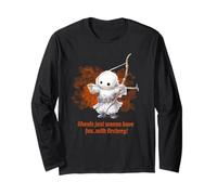 Cute Ghost Archery Halloween Ghouls Just Wanna Have Fun Manga Larga
