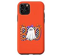 Cute Ghost Boo Halloween Girl - Retro Checered Spooky Women Carcasa para iPhone 11 Pro