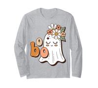 Cute Ghost Boo Halloween Humor Manga Larga