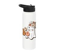 Cute Ghost Boo Halloween Humor Stainless Steel Insulated Water Bottle