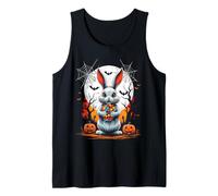 Cute Ghost Bunny with Candy Spooky Ghost Halloween Costume Camiseta sin Mangas