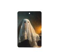 Cute Ghost By Candlelight - Ambientadores para coche, 4 unidades, tarjetas perfumadas colgantes, tarjetas perfumadas para coche, tabletas de aromaterapia