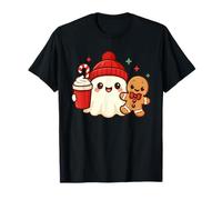 Cute Ghost Christmas con Chocolate y Galletas, Hombre de Jengibre Camiseta