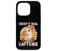 Cute Ghost Coffee Halloween Creep It Real Before Caffeine Carcasa para iPhone 13 Pro