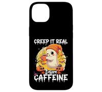 Cute Ghost Coffee Halloween Creep It Real Before Caffeine Carcasa para iPhone 14 Plus