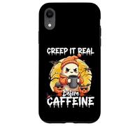 Cute Ghost Coffee Halloween Creep It Real Before Caffeine Carcasa para iPhone XR
