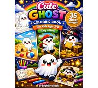Cute Ghost Coloring Book for Kids: Adorable Ghosts with Balloons, Candy, Toys, Animals, and Fun Halloween Adventures for Boys & Girls Ages 3-8