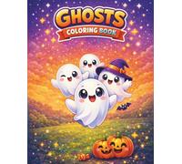 Cute Ghost Coloring Book for Kids and Adults - 35 Adorable Kawaii Halloween Designs for Relaxation and Fun: A Fun and Cozy Halloween Coloring Book ... for Stress Relief, Creativity and Gifts