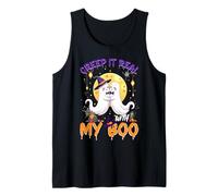Cute Ghost Couple Halloween Creep It Real with My Boo Camiseta sin Mangas