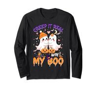 Cute Ghost Couple Halloween Creep It Real with My Boo Manga Larga
