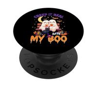 Cute Ghost Couple Halloween Creep It Real with My Boo PopSockets PopGrip Adhesivo