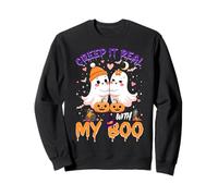 Cute Ghost Couple Halloween Creep It Real with My Boo Sudadera
