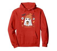 Cute Ghost Drinking Coffee Halloween Ghost Ice Coffee Womens Sudadera con Capucha