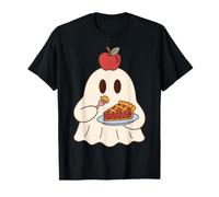 Cute Ghost Eating Pie Halloween Fall Autumn Apple Lover Camiseta