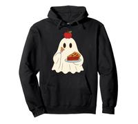 Cute Ghost Eating Pie Halloween Fall Autumn Apple Lover Sudadera con Capucha