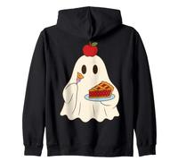 Cute Ghost Eating Pie Halloween Fall Autumn Apple Lover Sudadera con Capucha