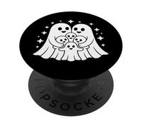 Cute Ghost Family Halloween Funny Dad Mom Kids PopSockets PopGrip Adhesivo
