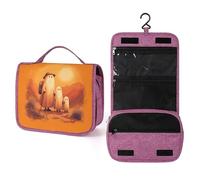 Cute Ghost Family on A Hike - Neceser de viaje para mujer, organizador de maquillaje colgante con gancho para champú