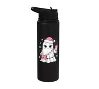 Cute Ghost Girl Pink Halloween Stainless Steel Insulated Water Bottle