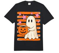 Cute Ghost Halloween Coffee Lover Spooky Season Pumpkin Comfort Colors Adult Heavyweight T-Shirt