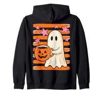 Cute Ghost Halloween Coffee Lover Spooky Season Pumpkin Sudadera con Capucha