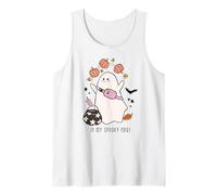 Cute Ghost Halloween In My Spooky Era Calabaza Candy Maíz Camiseta sin Mangas