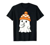 Cute Ghost Halloween Kawaii Ghost Beanie Funny Quiet Ghost Camiseta