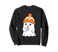 Cute Ghost Halloween Kawaii Ghost Beanie Funny Quiet Ghost Sudadera