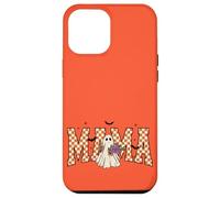 Cute Ghost Halloween Mama - Tablero de ajedrez Calabaza otoño Floral Carcasa para iPhone 12 Pro MAX