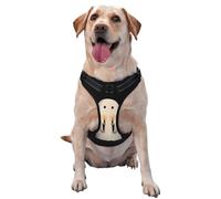 Cute Ghost Holding Two Candles - Arnés para perro, ajustable, reflectante, Oxford, fácil control, mediano y grande