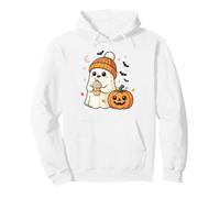 Cute Ghost Pumpkin Spice Latte Temporada de otoño Sudadera con Capucha